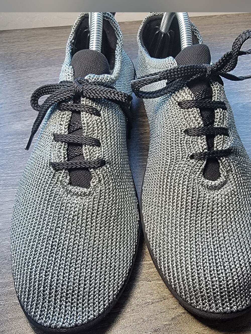 A'RCOPEDICO Women's Walking Comfort Shoes Gray Knit Lace Up Size 42 = 10-10.5